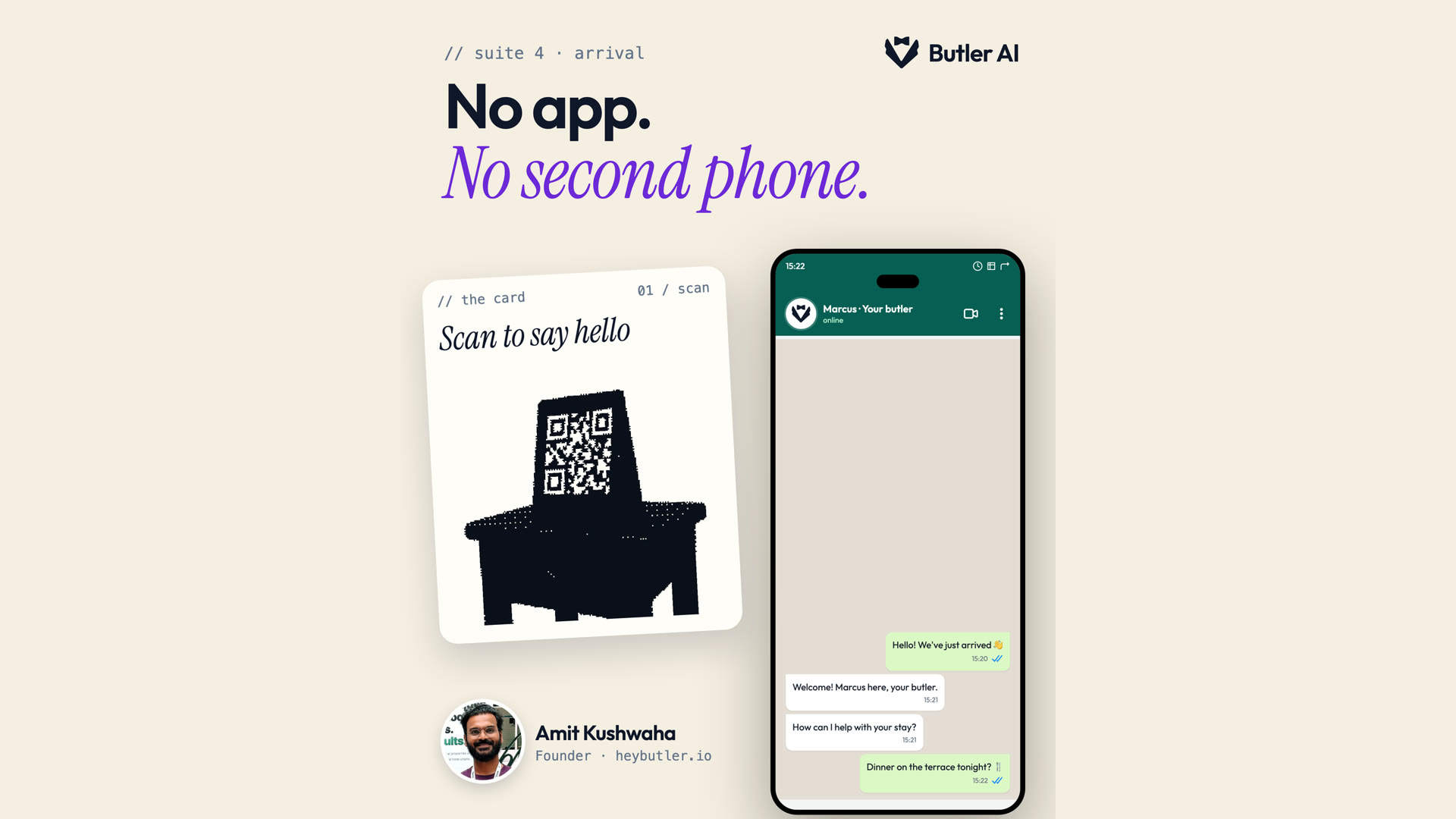 No app. No second phone.